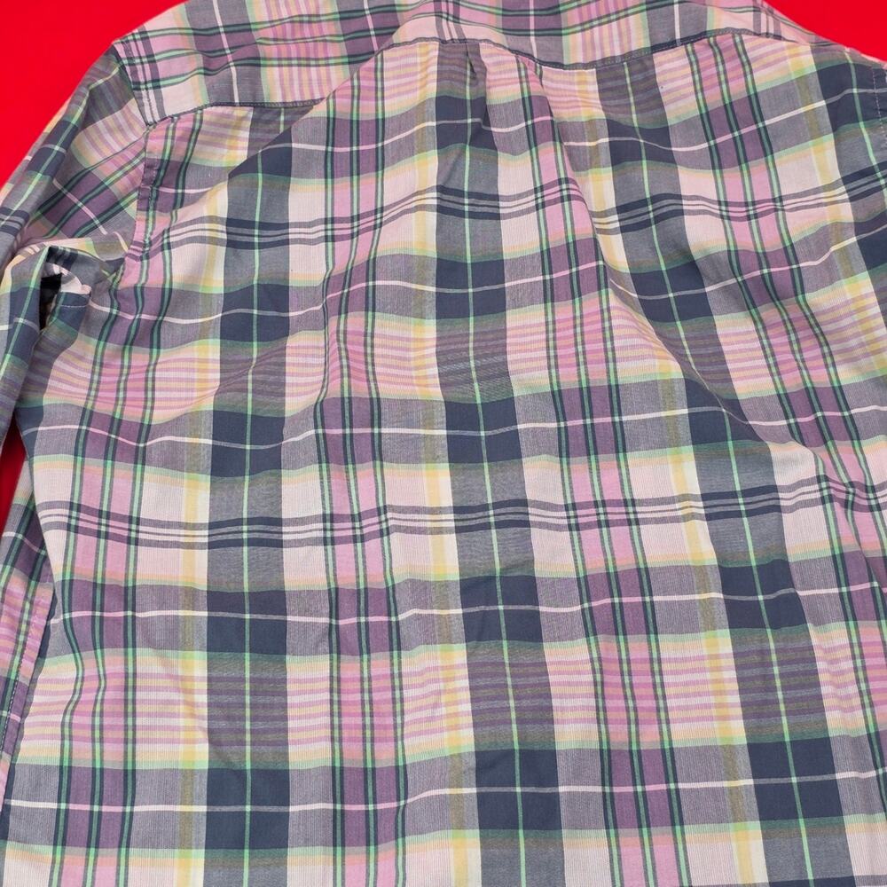 Arrow Men’s Plaid Button-Down Shirt Medium Long Sleeve Multicolor Casual Classic - Picture 9 of 14